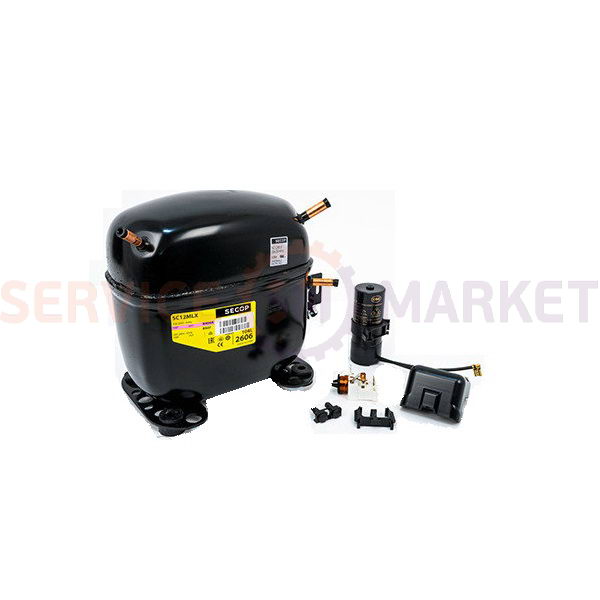 Compressor for refrigeration. SECOP (DANFOSS) SC12MLX R404a/R507a 1038W (with start relay BN221