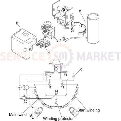 Compressor for refrigeration SECOP (DANFOSS) SC15MLX R404a/R507a 1285W (with starting relay BN171