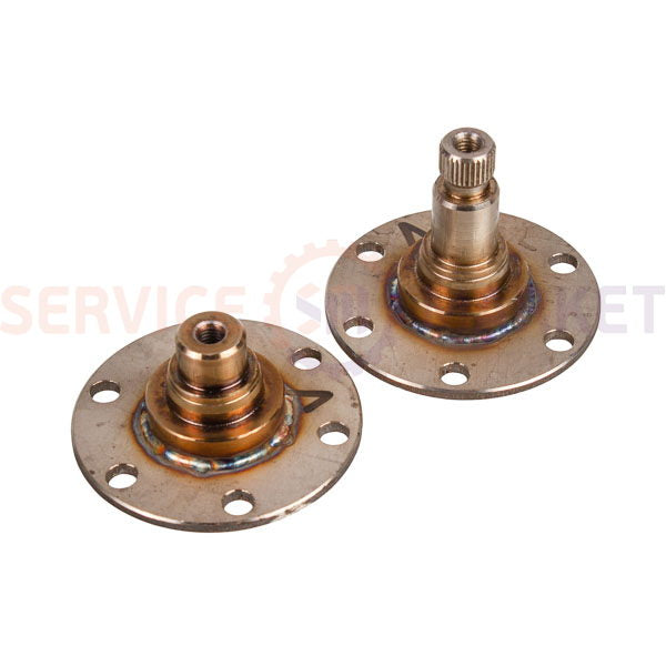 Опора (фланец) барабана (2шт. нержав.) для верт. стир. машины Bosch под подшипник 6204