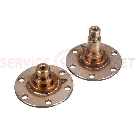 Опора (фланец) барабана (2шт. нержав.) для верт. стир. машины Bosch под подшипник 6204