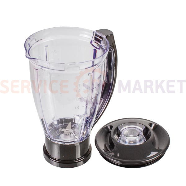 Blender bowl assembly 1500ml for kitchen. comb. Moulinex black