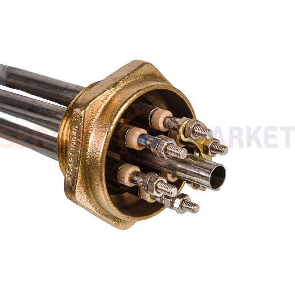 Heating element block 10000W 220V (stainless steel), L=405mm nut 1.5" (48mm) for electric boiler SANAL