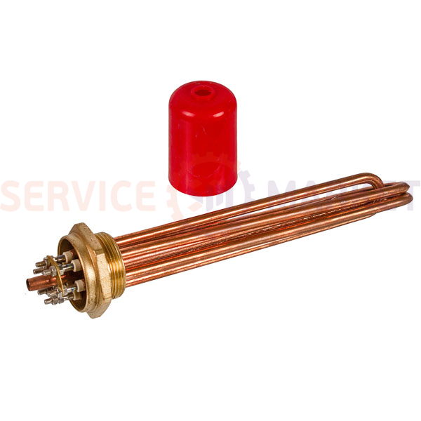 Блок тэнов 4500W 220V (медный), L=255mm гайка 1,5" (48mm) для электрического котла SANAL