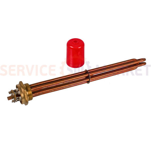 Блок тэнов 9000W 220V (медный), L=370mm гайка 1,5" (48mm) для электрического котла SANAL