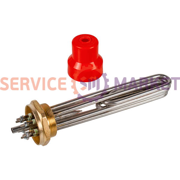 Блок тэнов 9000W 220V (нержав.), L=245mm гайка 2" (скрепка) для электрического котла TERMO-MIX