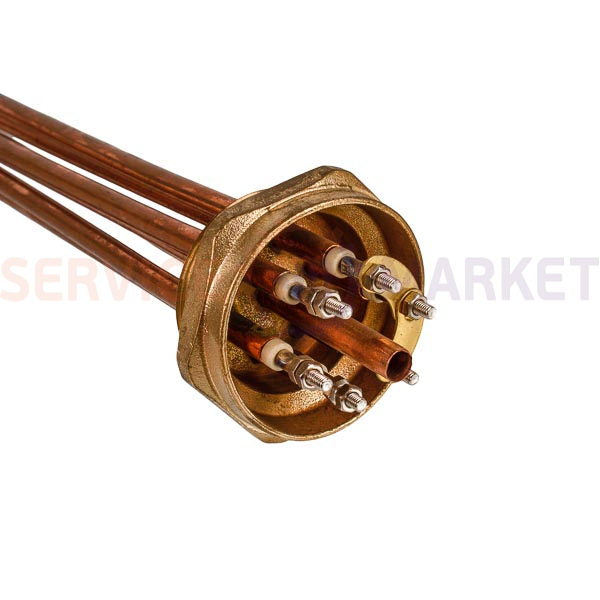 Heating element block 7500W 220V (copper), L=330mm nut 2" for electric boiler SANAL