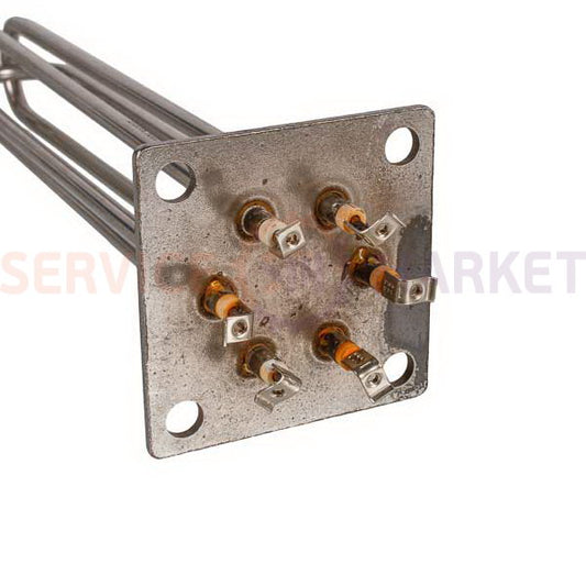 Heating element block 4500W 220V (stainless steel), L=335mm flange 100x100mm for electric boiler ELEKTROSAN