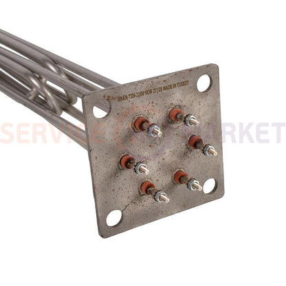 Heating element block 9000W 220V (stainless steel), L=445mm flange 100x100mm for electric boiler Sinan