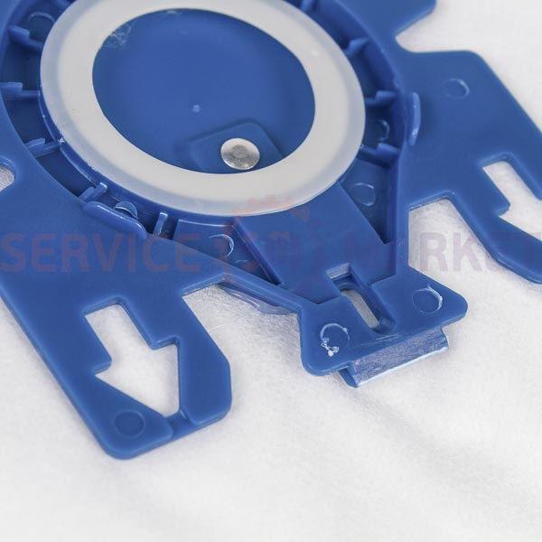 Set of microwave bags (4 pcs.) HyClean 3D GN + motor filter and outlet for Miele vacuum cleaner blue