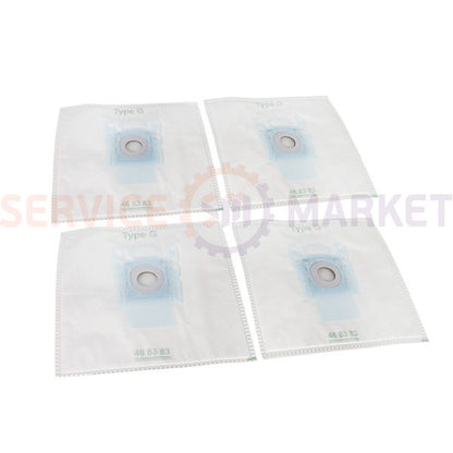 Набор мешков микровол. (4 шт.) Type G ALL BBZ41FGALL для пылесоса Bosch, Siemens