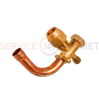 Кран сервисный (порт) 3/4" угловой 90 ° для кондиционера