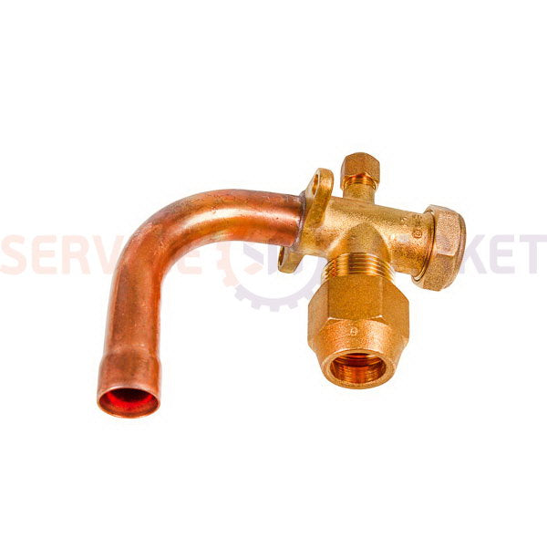 Service valve (port) 3/4" angled 90° for air conditioner