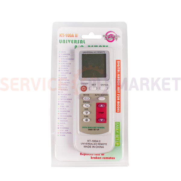 Universal remote control for air conditioner KT-100A/109E