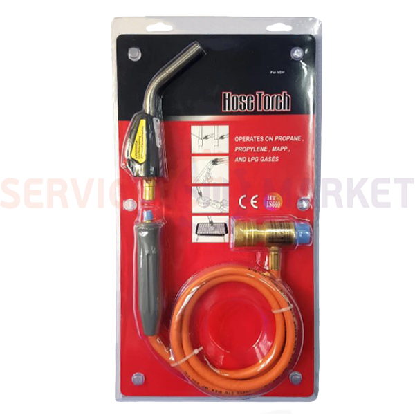 Горелка газовая ручная RTM HT-3S (НТ 1S 660) (под МАПП газ, с пьезоподжигом и шлангом)