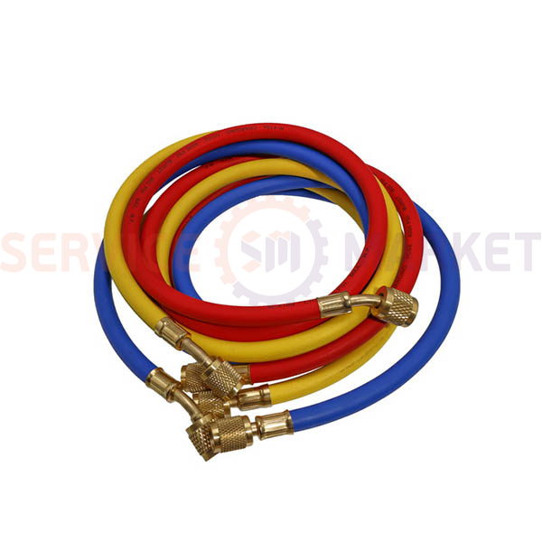 Набор заправочных шлангов VALUE (3 шт.x900mm 1/4" SAEx1/4” SAE) для фреона R22