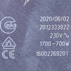 Ariston C00264701 Burner 1700/700W for ceramic surface