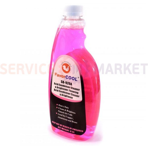 Средство очистки кондиционеров Sb-920 (кислотное вспенивание, спрей 500ml) Favor Cool розовый