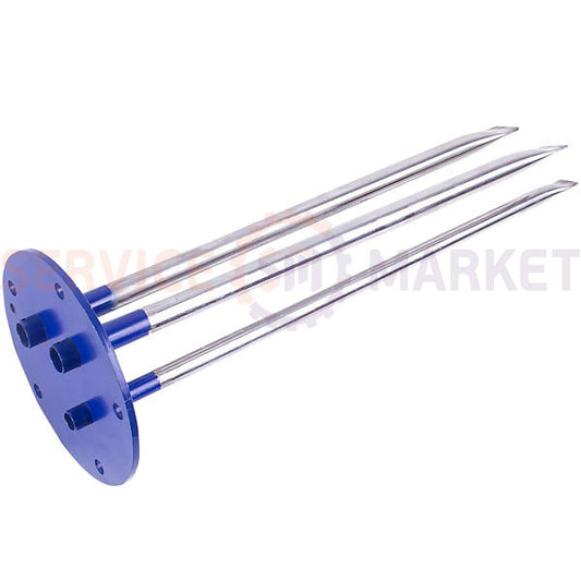 Flange for dry heating elements for a boiler D external=137mm L tubes=375/350/350mm Remon Novatec, Chaika