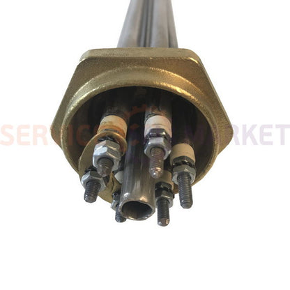 Heating element block 2500W 220V (stainless steel), L=185mm nut 1.5" (48mm) for electric boiler FER