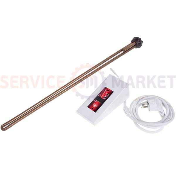 Тэн с терморегулят. для масл. обогр. 910W L=550mm D резьбы=32,5mm (резьба правая) +(контрол. ЭРА+2М)