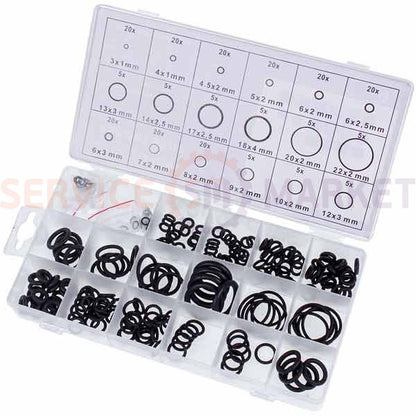 Set of O-Rings 225C (18 types, 225 pcs.) for car air conditioner