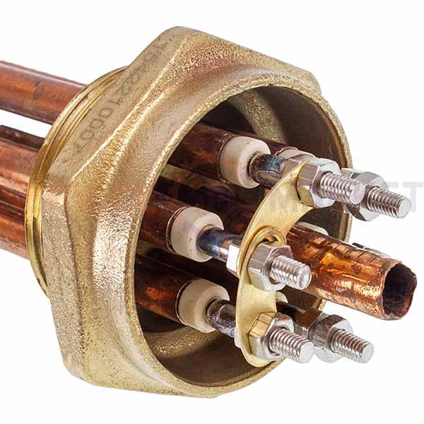 Shade block 6kW 220-380V mid L=335mm nut 1.5&amp;apos&amp;apos (48mm) for electric boiler SANAL