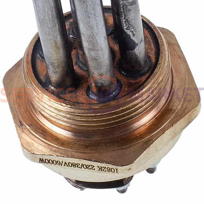 Блок тенів 6kW 220-380V (нержавіюча сталь) L=285mm гайка 1,5" для електричного котла Koolwen