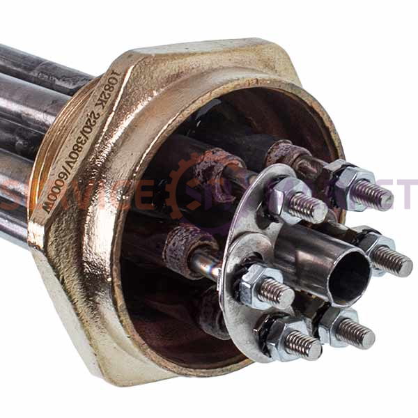 Блок тенів 6kW 220-380V (нержавіюча сталь) L=285mm гайка 1,5" для електричного котла Koolwen