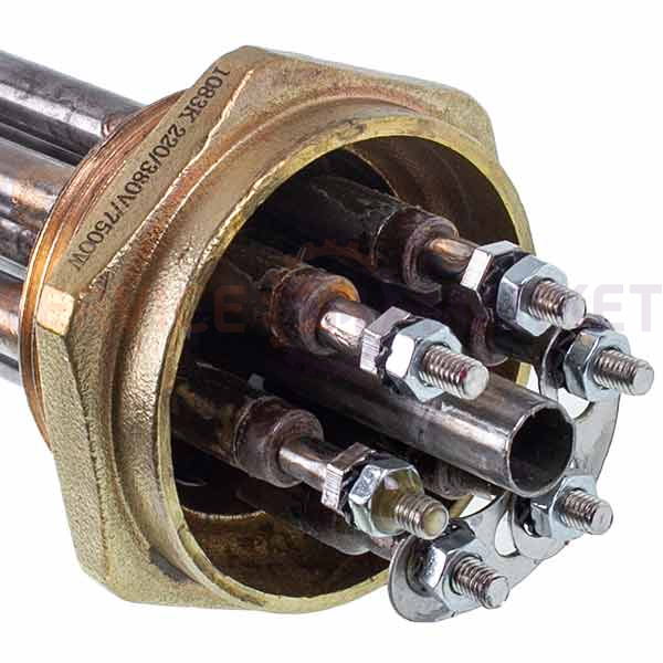 Блок тенів 7,5kW 220-380V (нержавіюча сталь) L=285mm гайка 1,5&apos&apos для електричного котла Koolwen