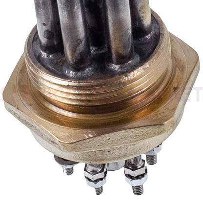 Heating element block 12 kW 220-380V (stainless steel) L=435mm nut 1 1/2" for Koolwen electric boiler