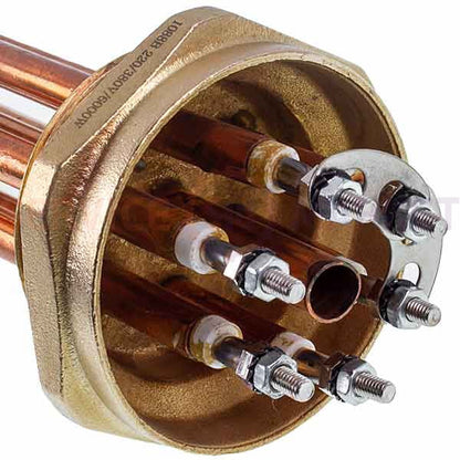 Блок тенів 6kW 220-380V мідний L=330mm гайка 2&apos&apos для електричного котла Koolwen