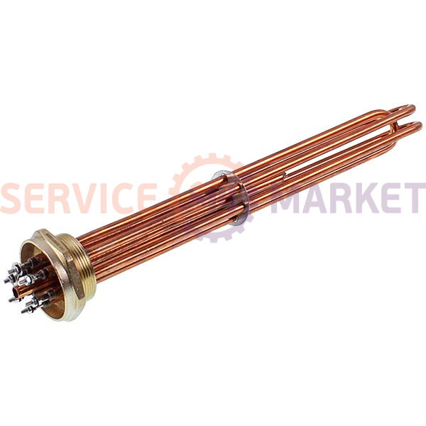 Блок тенів 10kW 220-380V мідний L=385mm гайка 2&apos&apos для електричного котла Koolwen