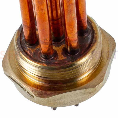 Heating element block 12 kW 220-380V copper L=430mm nut 2'' for Koolwen electric boiler
