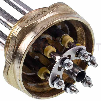 Блок тенів 12kW 220-380V (нержавіюча сталь) L=440mm гайка 2&apos&apos для електричного котла Koolwen