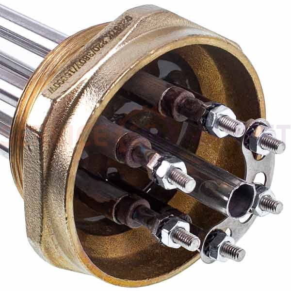 Блок тенів 15kW 220-380V (нержавіюча сталь) L=485mm гайка 2&apos&apos для електричного котла Koolwen