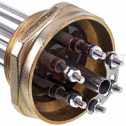 Блок тенів 15kW 220-380V (нержавіюча сталь) L=485mm гайка 2&apos&apos для електричного котла Koolwen