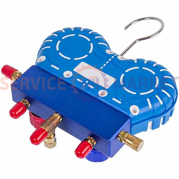 Manometric manifold 2-valve R410 (R410A R404A R22 R134A) + hoses 3 pcs.x900mm