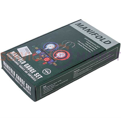Manometric manifold 2-valve SBF-L-03 R134A (R410A R404A R22 R134A) + hoses 3pcs.x900mm
