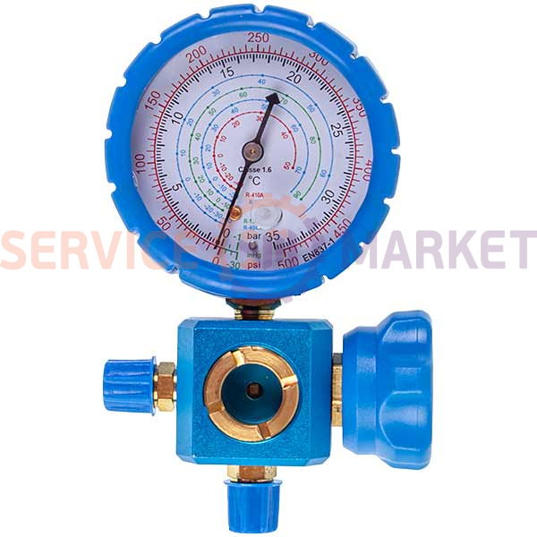 Manometric manifold 1-valve DBF-L-01LGF (R-22 R-410A R-134A R-404A) low pressure (1/4''-1/4'' SAE)