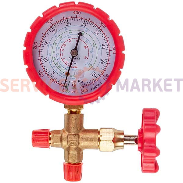 High pressure 1-valve manometric manifold DBF-T-466HGF (R-22 R-410A R-134A R-404A)