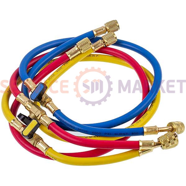 Набір заправних шлангів C336-RYB (3 шт.x900mm) для фреону R-410