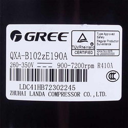 Air conditioner compressor Cooper&Hunter (C&H) 00103388 QAX-B102zE190A R410A 260-350V Gree 18''