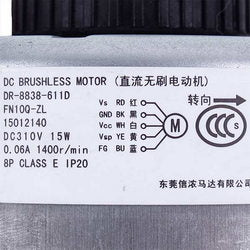 Unit fan motor for air conditioner C&amp;H 15012140 DR-8838-611D(FN10Q-ZL) 15W 310V 0.06A, rod 8x34mm