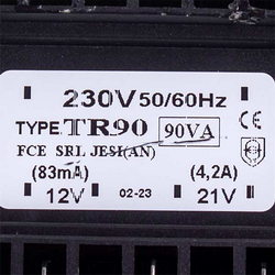 Power transformer UNOX KVE1026A TR90 230V-12V(0.83A)/21V(4.2A)
