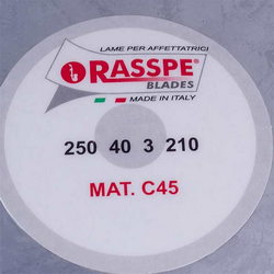 Knife for slicer Rasspe 3250.00 D=250mm (250x210x40x3mm)