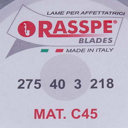 Knife for slicer Rasspe 3275.00 DD=275mm (275x218x40x3mm)