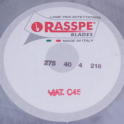 Knife for slicer Rasspe 3275.01 D1 D=275mm (275x218x40x4mm)