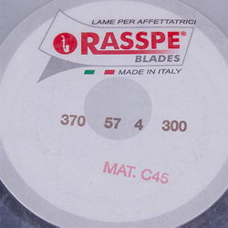 Knife for slicer Rasspe 3370.07 D=370mm (370x300x57x4mm)