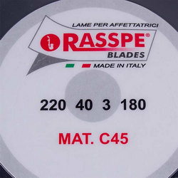 Teflon bottom for slicer Rasspe 3220.00-TD=220mm (220x180x40x3mm)