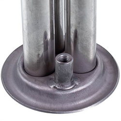 Flange for dry shades for boiler D outer=62mm L tubes=365/370/290mm (for anode M6)